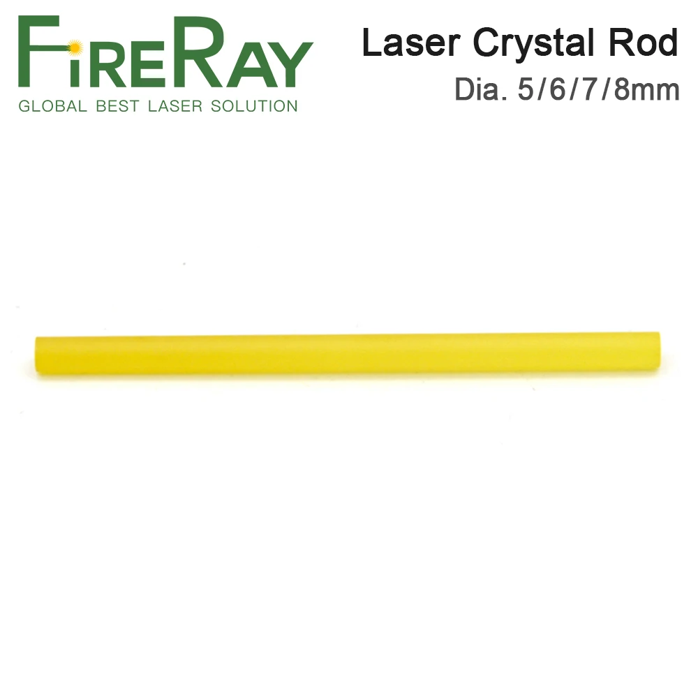 FireRay YAG Laser Crystal Rod Diameter 5-8mm for YAG Laser Welding Machine