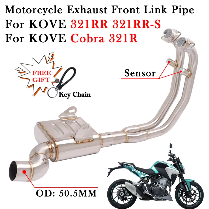 Slip On For KOVE Cobra 321R 321RR 321RR-S 321 R RR RRS Motorcycle Exhaust System Modify Muffler Escape Moto Bike Front Link Pipe