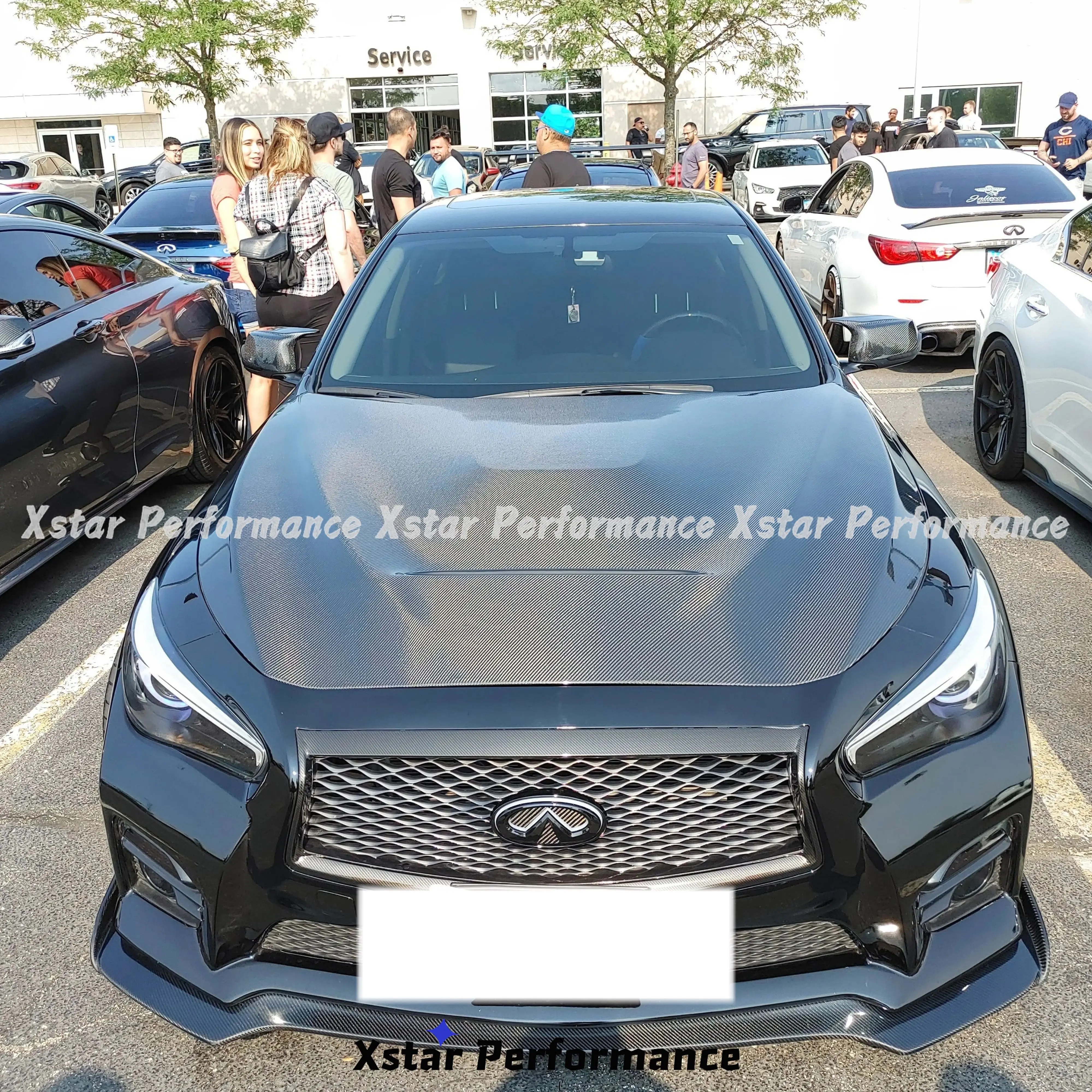 Gts Style Carbon Fiber Hood Bonnet para Infiniti, Q50, Q50S, Q50L