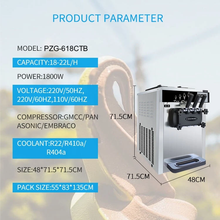 18 ~ 22L/H 110V 220V komercyjne miękkie służyć lody zrobić maszyny cena profesjonalistów ekspres na sprzedaż