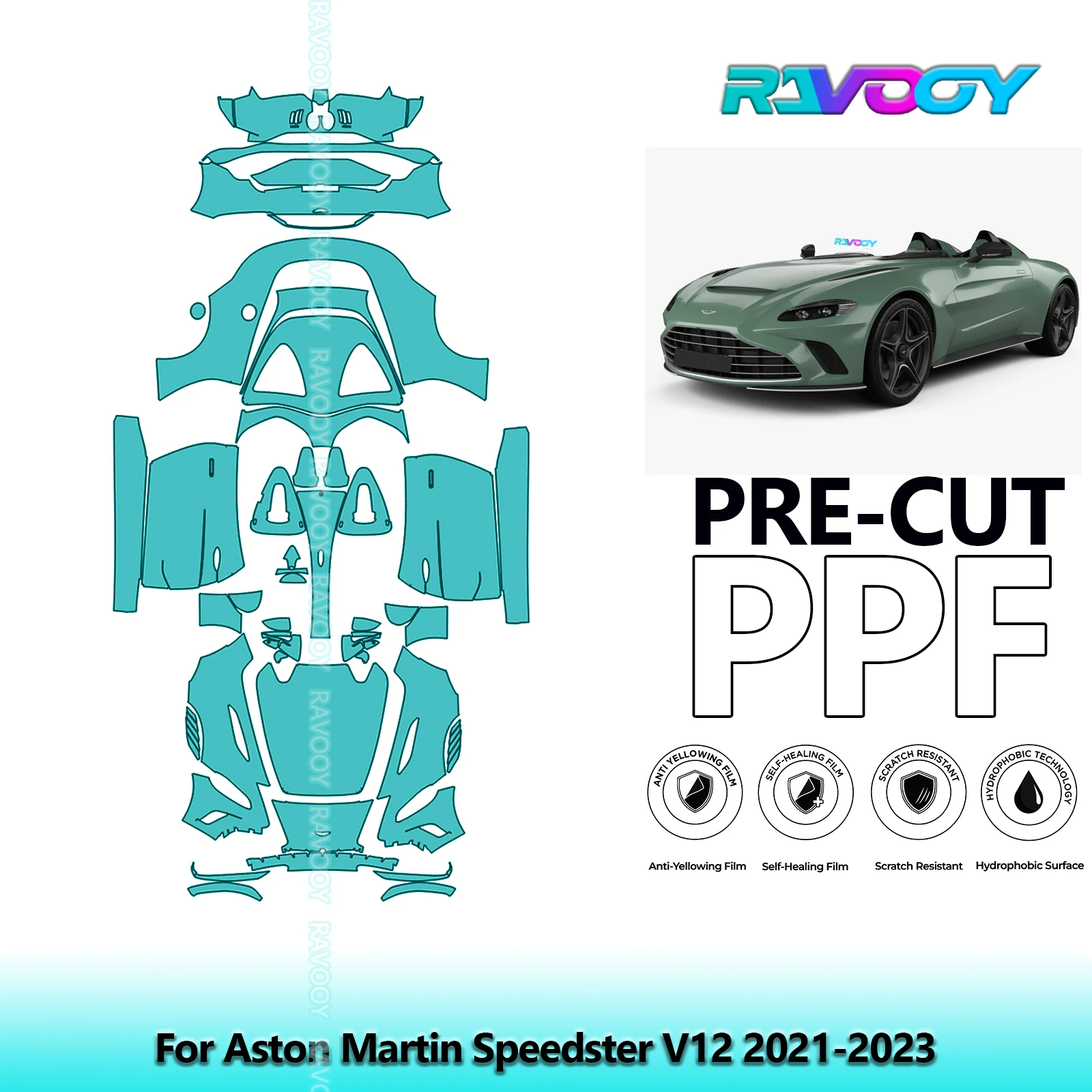 

Full Vehicle Clear Bra Precut PPF Paint Protection Film For Aston Martin Speedster V12 2021-2023