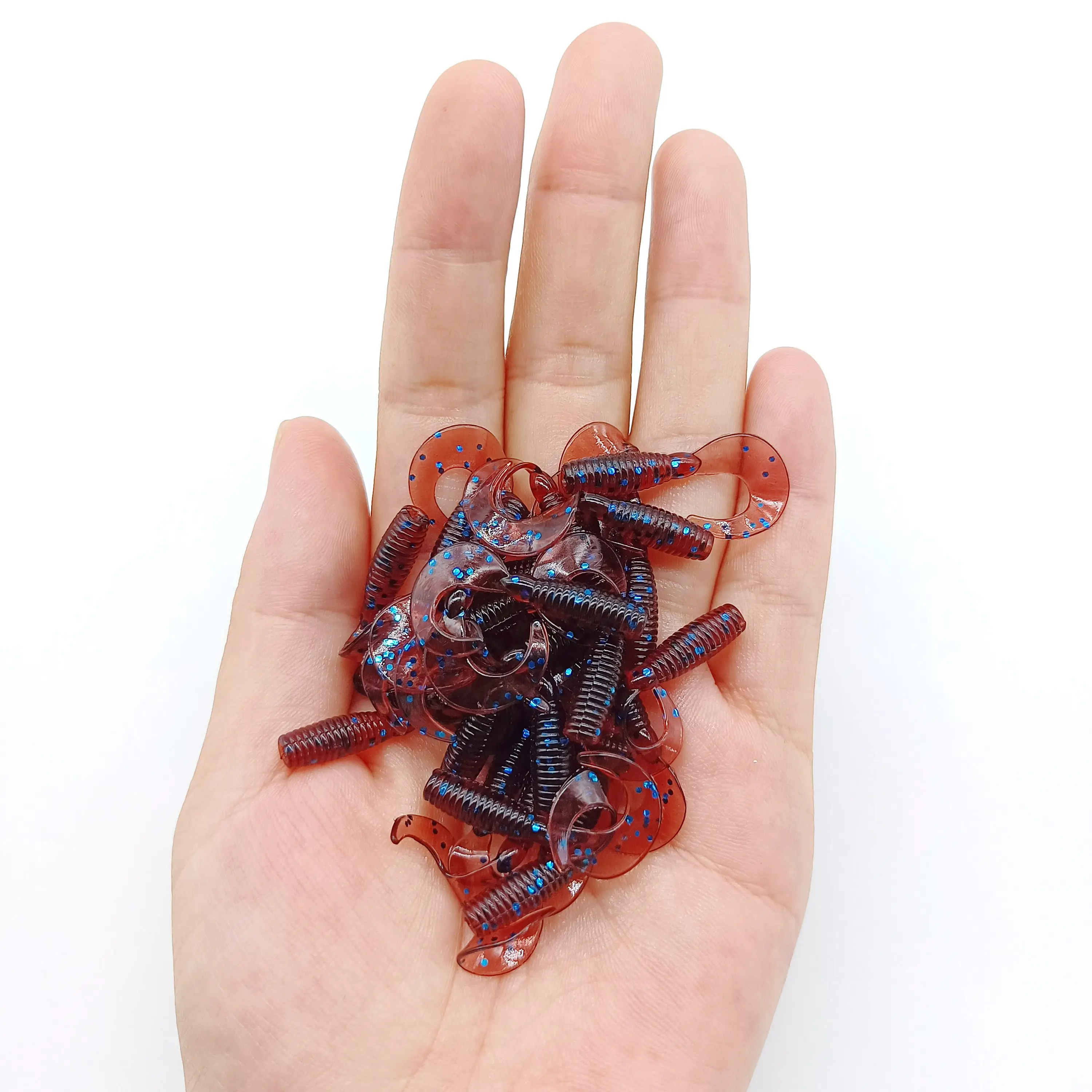DUODUOYU 10PCS Mini Soft Fishing Lure Silicone Bait 0.4g/30mm Artificial Swimbait Jig Wobbler Bass Bait Fishing Tackle