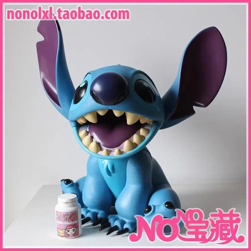 18-22cm Disney Stitch Angel Piggy Bank Cartoon Anime Money Box Pvc Action Model Kawaii Doll Decorative Collect Kid Toy Xmas Gift