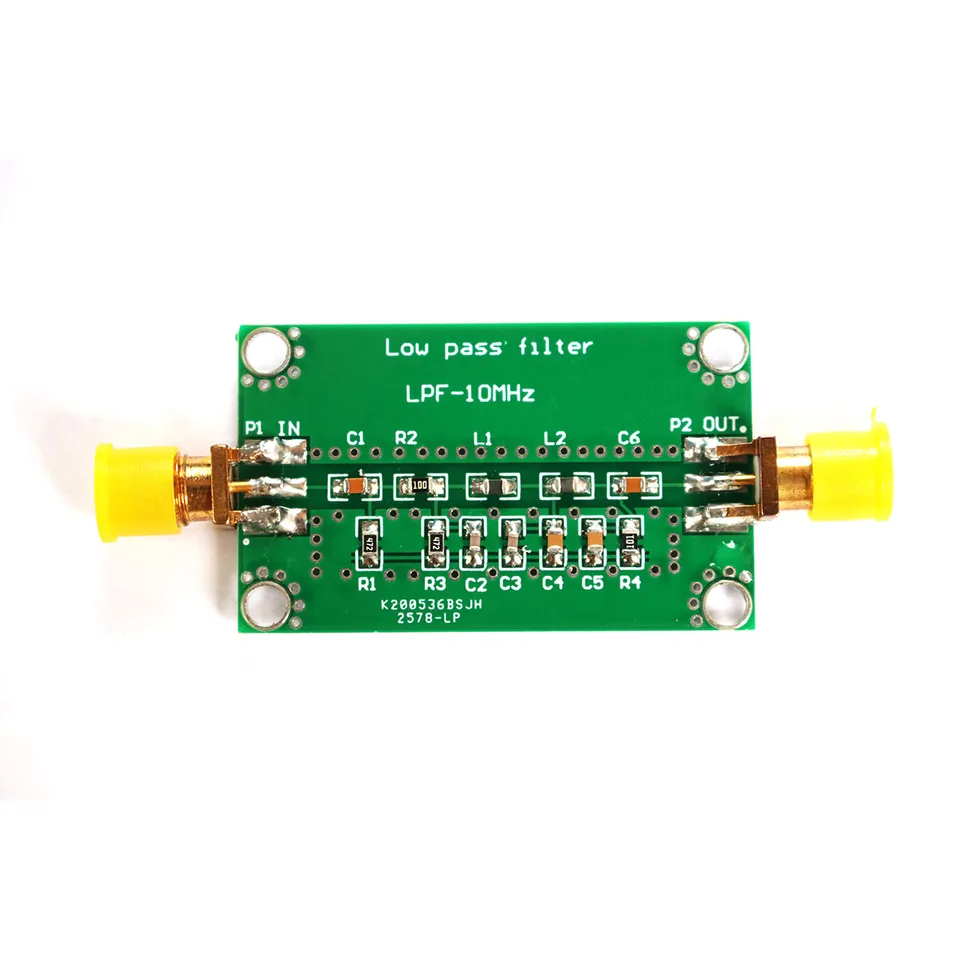 10MHz Tiefpassfilter LPF Für OCXO – Aus Rechteck/Dreieck Wird Sinus, 4dB Dämpfung, Auf FR-4 Basis, Für Heimwerker-Elektronik