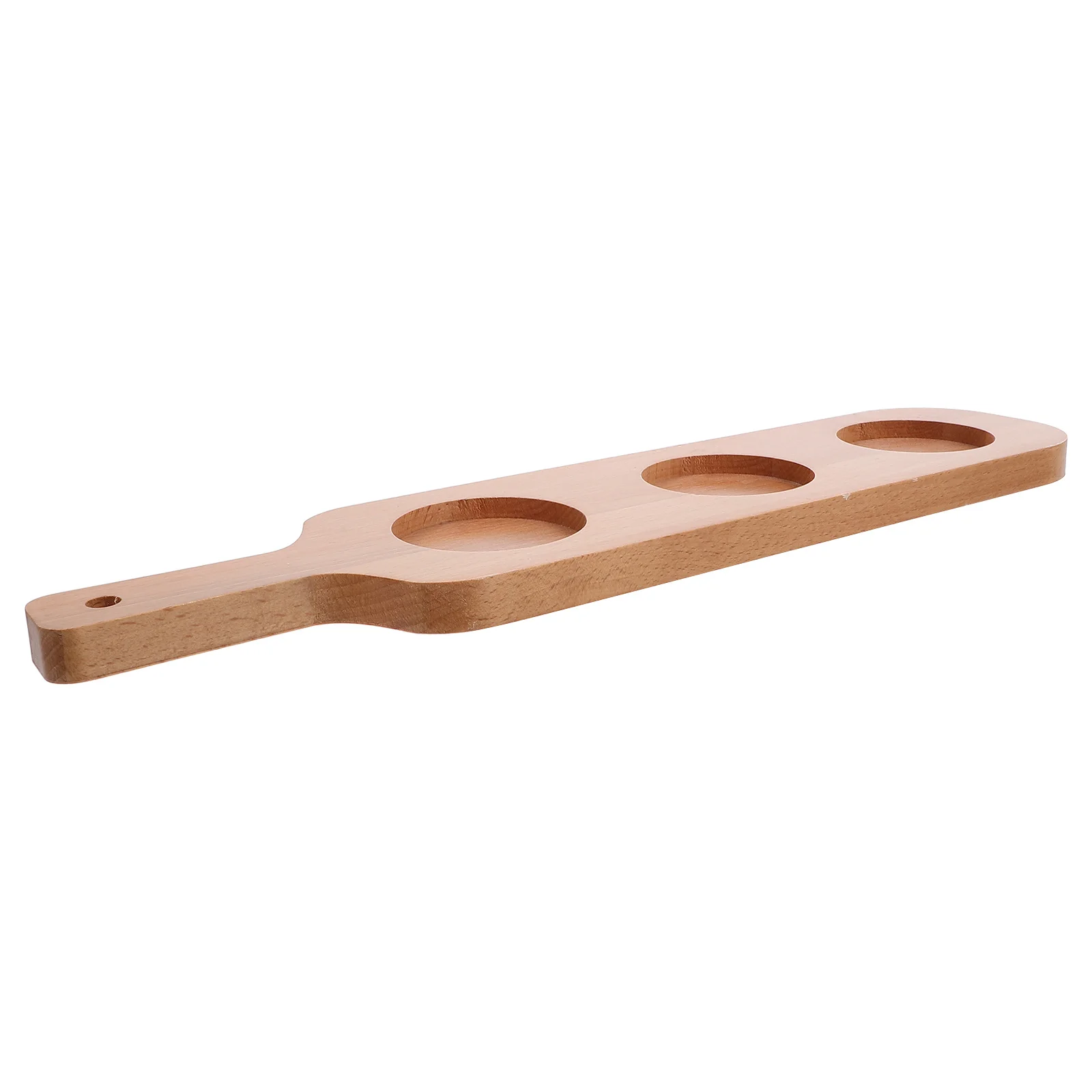 

Wooden 3-Hole Drink Flight Board Beer Tray Bars Ktv Hotels Wine Serving Craft Paddle Shot Glass Holder Wooden