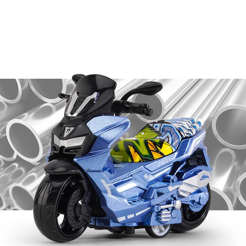 Kids Alloy Motorcycle Model Simulation Motorcycle Pull Back Toy Car Die Cast Mini Vehicles Car Toy Collectible Crafts Model Toys