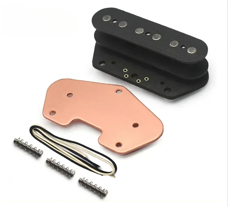 [Pickup DIY Kits] Alnico 5 TL Dual Coil Bridge Humbucker Kits- Fiber Bobbin/Alnico V Pole Piece/Waxed Cloth Cable Pickup Kits