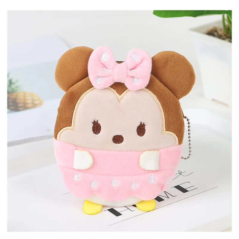 

Милый плюшевый кошелек-брелок Disney Mickey Mini для монет и наушников, мультяшный кошелек, оптовый подарок