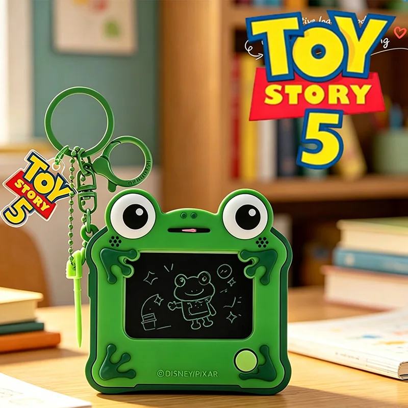 Hot sale Toy Story 5 Frog Lilypad LCD Drawing Board Keychain, Erasable Drawing Toy,Reusable Writing Pendant,Pefect Gift for Fans