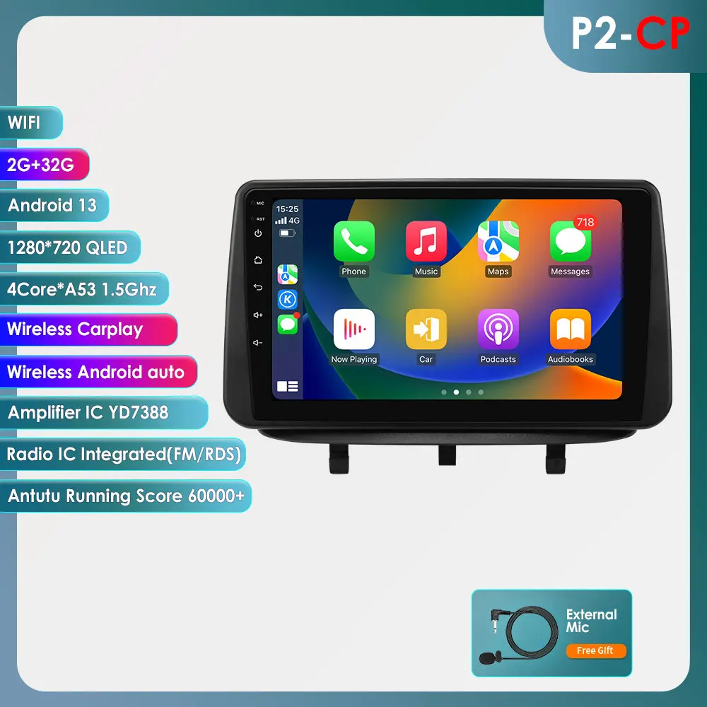 OSSURET AI Carplay Android 14 autoradio voor Opel Meriva B 2009 - 2014 GPS Multimedia 4G DSP BT RDS 360Camera met Snapdragon 6115