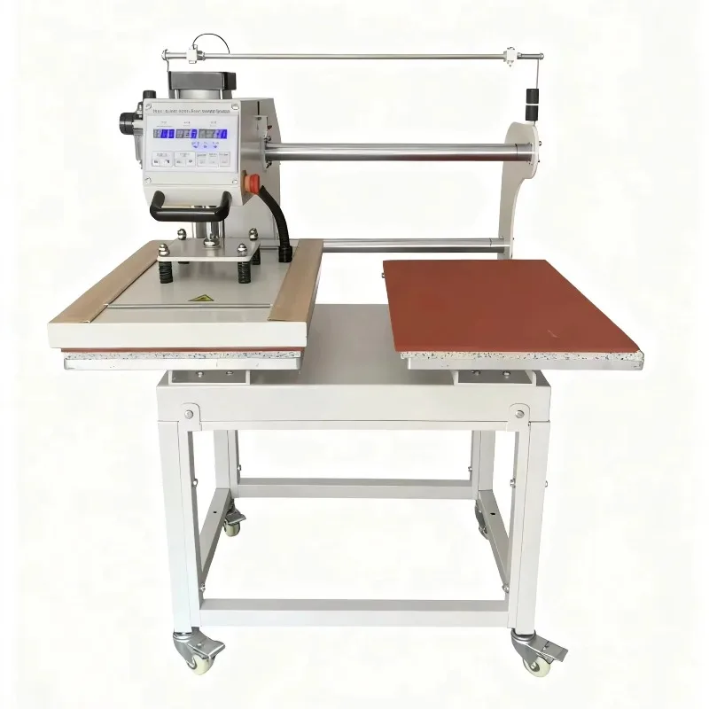 

4060 Pneumatic Double Stations Heat Press Semi-automatic Upper Glide Print Clothes Combinations Heat Transfer Printing Machine