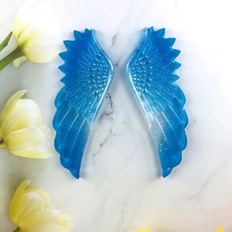 Angel Wing Shaped Decorations Mold Silicone Epoxy Mould for Artistic Sculptures Wall Hangings Molds Customizable Jewelry