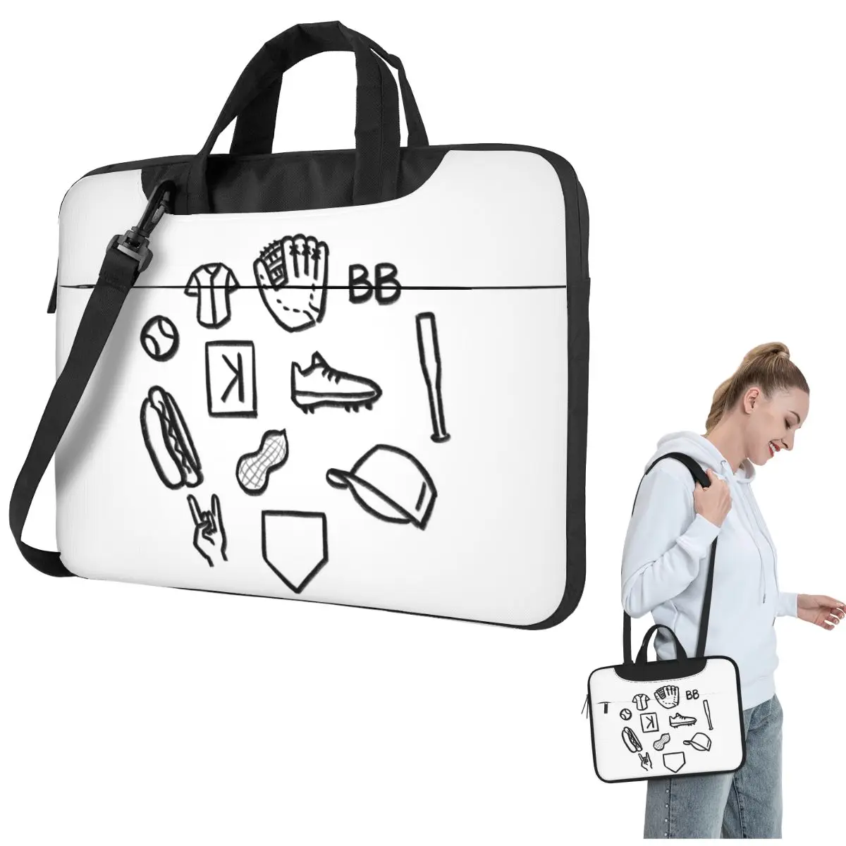 

Baseball Thing Laptop Bag Protective Case Computer Bag 13 14 15.6 Inch Crossbody Laptop Pouch For Macbook Pro Air