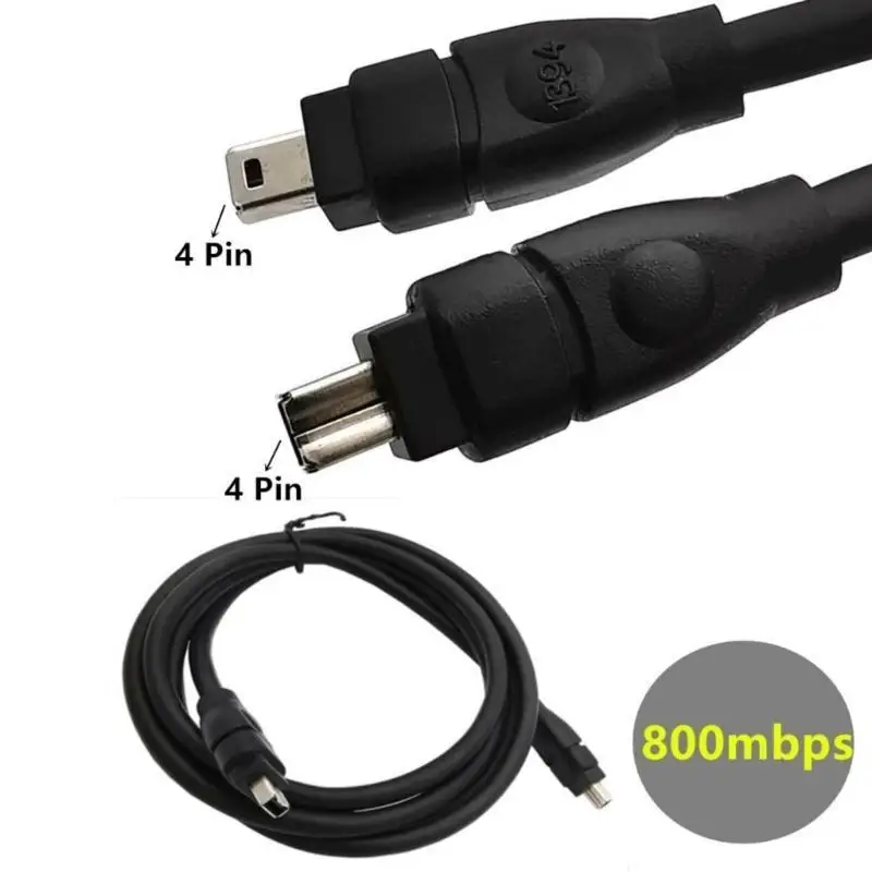 

R53C Высокоскоростной кабель IEEE1394 FireWire 4-контактный на 4-контактный кабель FireWire 400 для передачи видео и аудио.