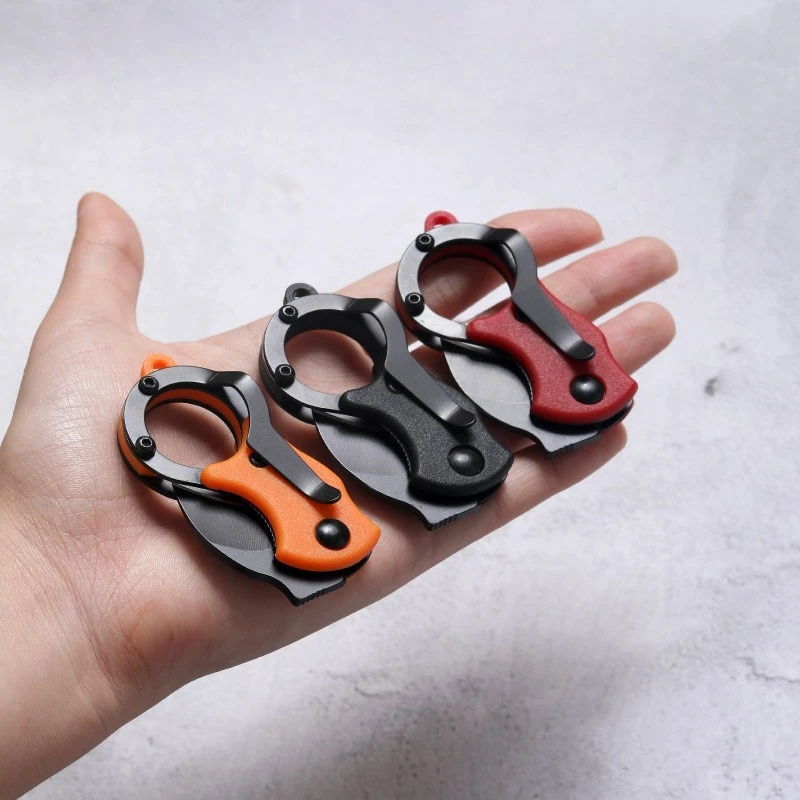 1pc Men Portable Self-defense Eagle Claw Folding Knife Keychain For Outdoor Camping view 3