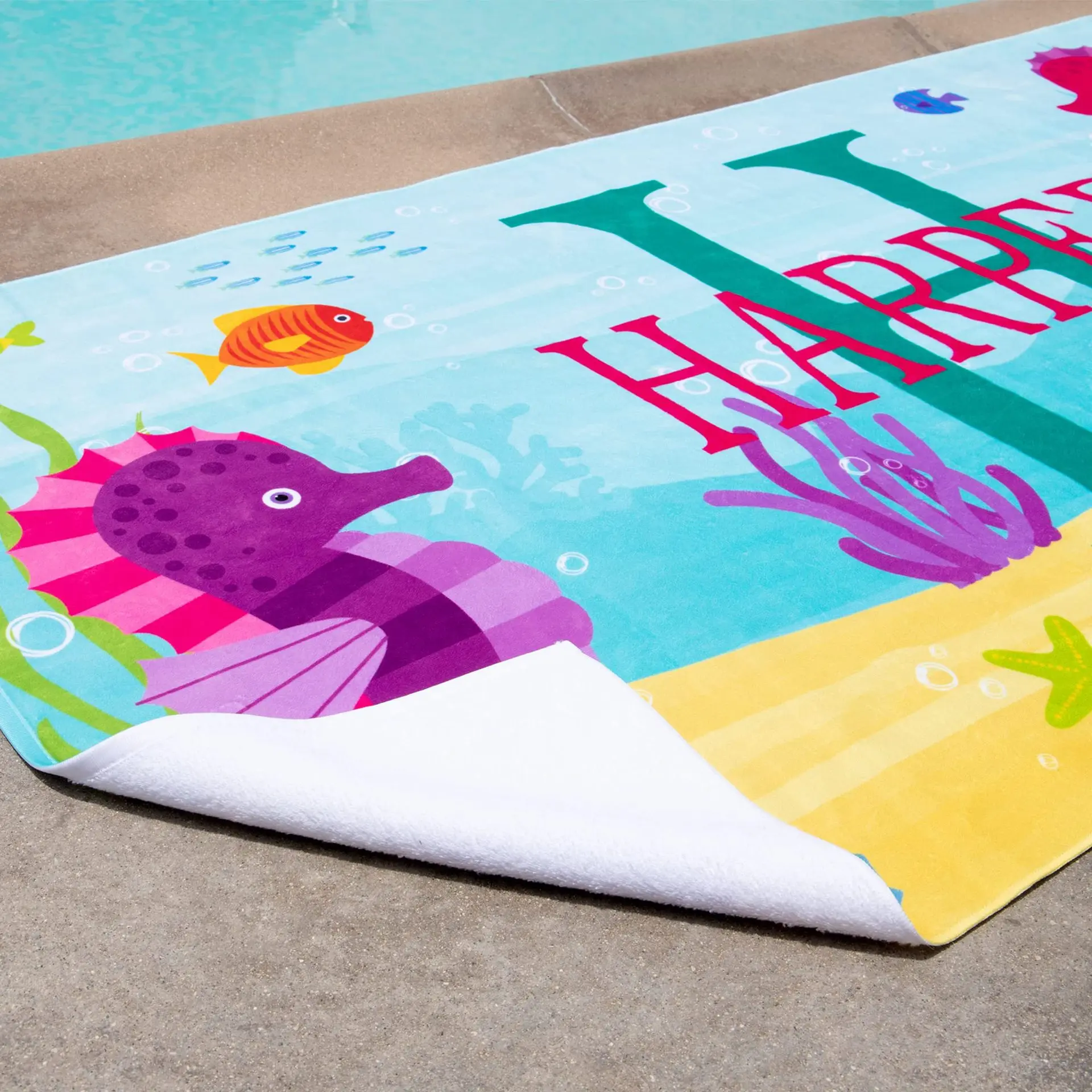 Fun Beach Towel for Children and Adults Personalized Perfect for Seaside Vacations Sports Quick-dry Towels