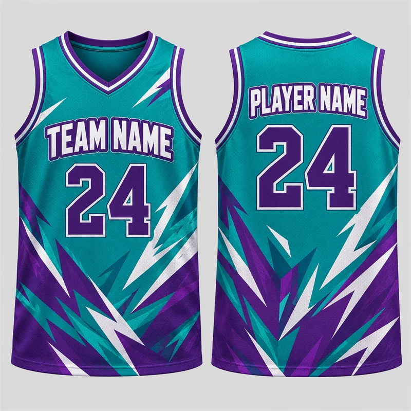 Trendy DIY Basketball Jersey For Men Summer Fashion Custom Name Team Name Number 3D Printed Vest Loose Breathable Sports Tees