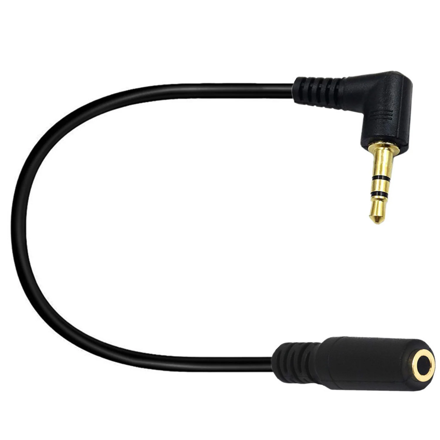 1pc Gold 3,5mm 3 Pole TRS Rechtwinklig Winkel Audio Stereo Stecker Auf 3,5mm 3pole Weibliche verlängerung Kopfhörer Adapter Stecker Kabel – Detail 3