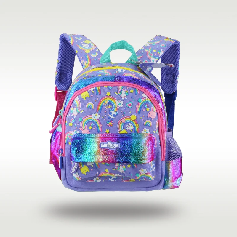 Australia Original Smiggle Children's Schoolbag Female Korean Version Rainbow Rabbit Baby Kindergarten Backpack 1-4 Year 11 Inch