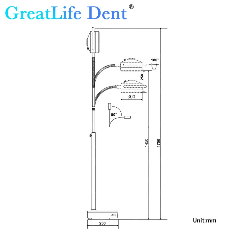 Great life dent 72w 24leds 300000lx bewegliche LED-Veterinär untersuchung lampe medizinisches Haustier, das kalte schatten lose Licht klinik betreibt