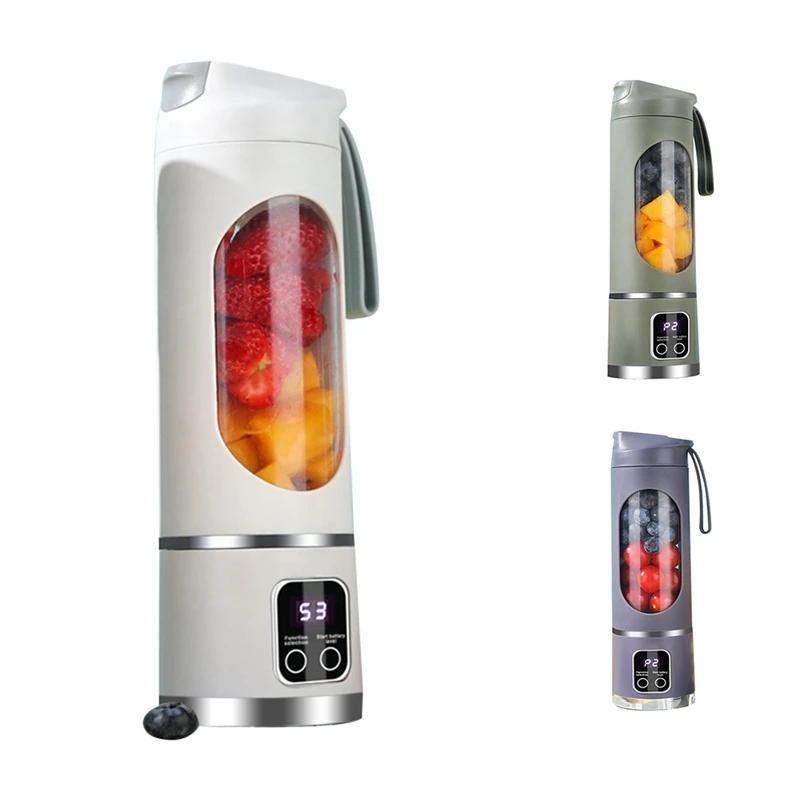 

Portable Blender Electric Juicers Fruit Mixers USB Rechargeable Smoothie Mini Blender Personal Juicer 12 Cutter 3Gears