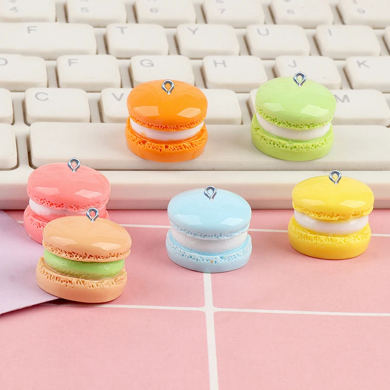 

20Pcs Cute Sweet 3D Macaron Resin Charms for Jewelry Making Findings DIY Crafts Earrings Pendants Necklace Bracelet Accessories