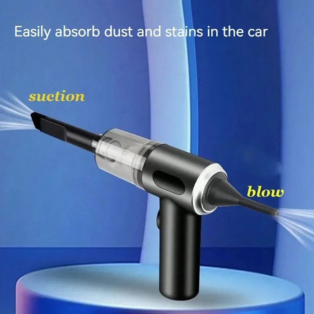 Car Vacuum Cleaner, Wireless Charging, Dual-purpose Suction and Blowing, Small Mini Handheld, High Power for Car Interior