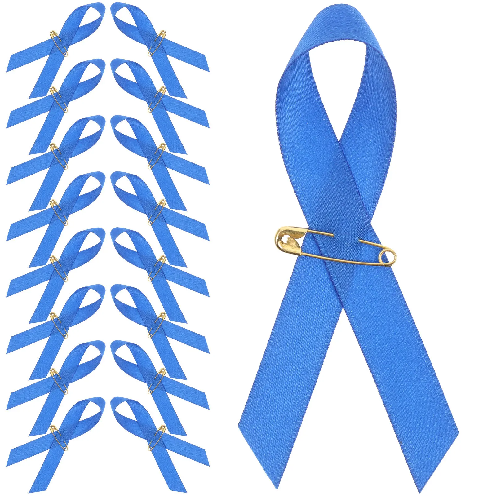 100Pcs Purple Ribbon Brooch Pin Fabric Iron Material Tear Resistant Reusable Charity Awareness Lapel Badge for Leukemia Peace