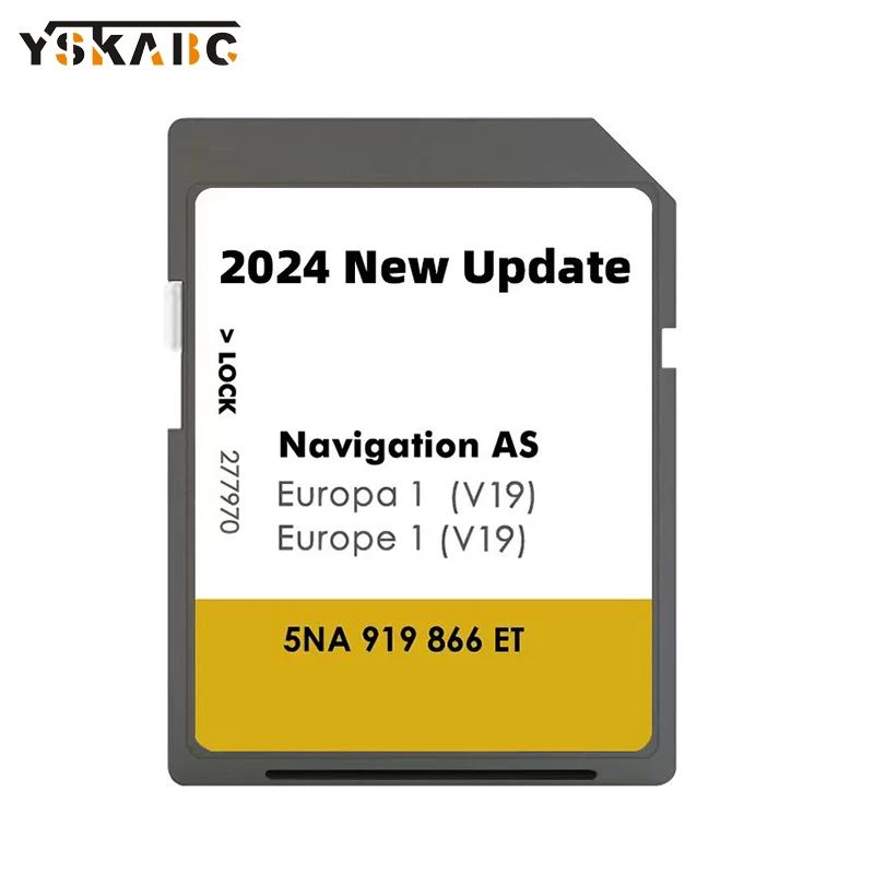 New for VW Discover Media Navigation AS V19 Map UK Europe 2024 Sat Nav SD Card 32GB