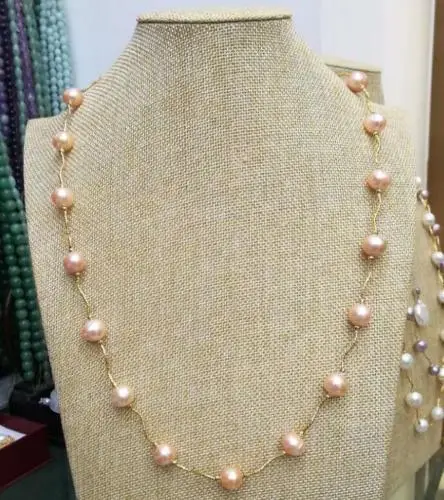 

Real photo 24 "AAA Japan Akoya 9-10mm pink pearl necklace Exquisite jewelry and exquisite gifts