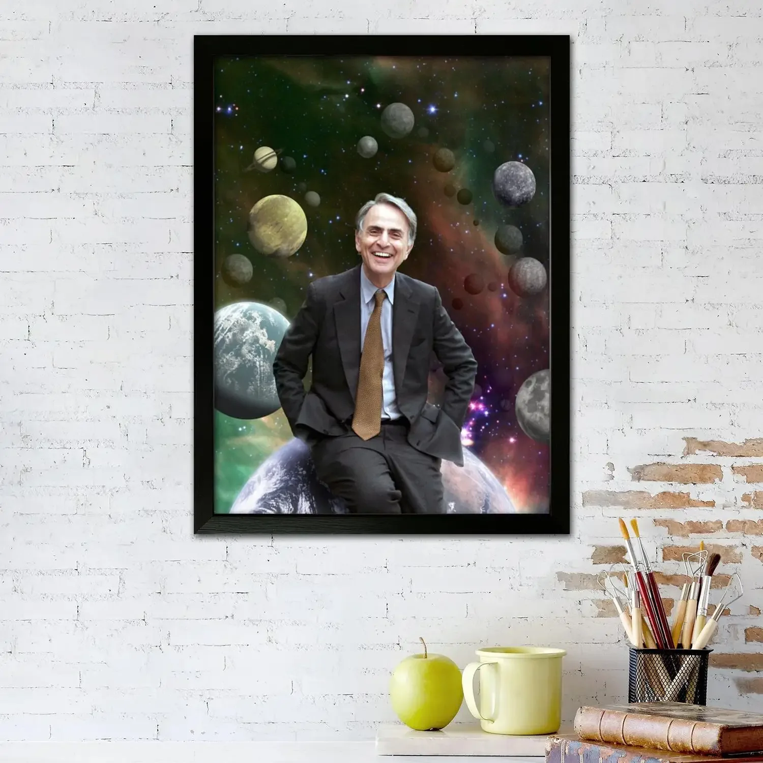 carl sagan Writer Poster Prints Wall Art Canvas Painting Poster For Modern Family Living Room Home Decor