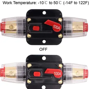 Poder Auto-Recuperação Disjuntor, Car Proteção de Conversão Áudio, Desconecte o porta-fusível, 12V-24V DC, 30A-150A 10 principais vendas disjuntor inteligente dc - №2