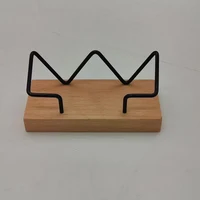Premium Business Card Holder|Desk Organizer,Holds Multiple Cards, Desktop Accessory,Durable Construction,Recycled Wood&Metal 3