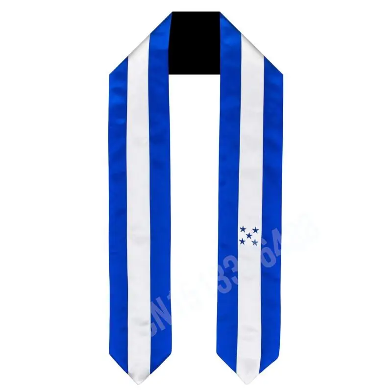

Honduras Flag Scarf Top Print Graduation Sash Stole International Study Abroad Adult Unisex Party Accessory