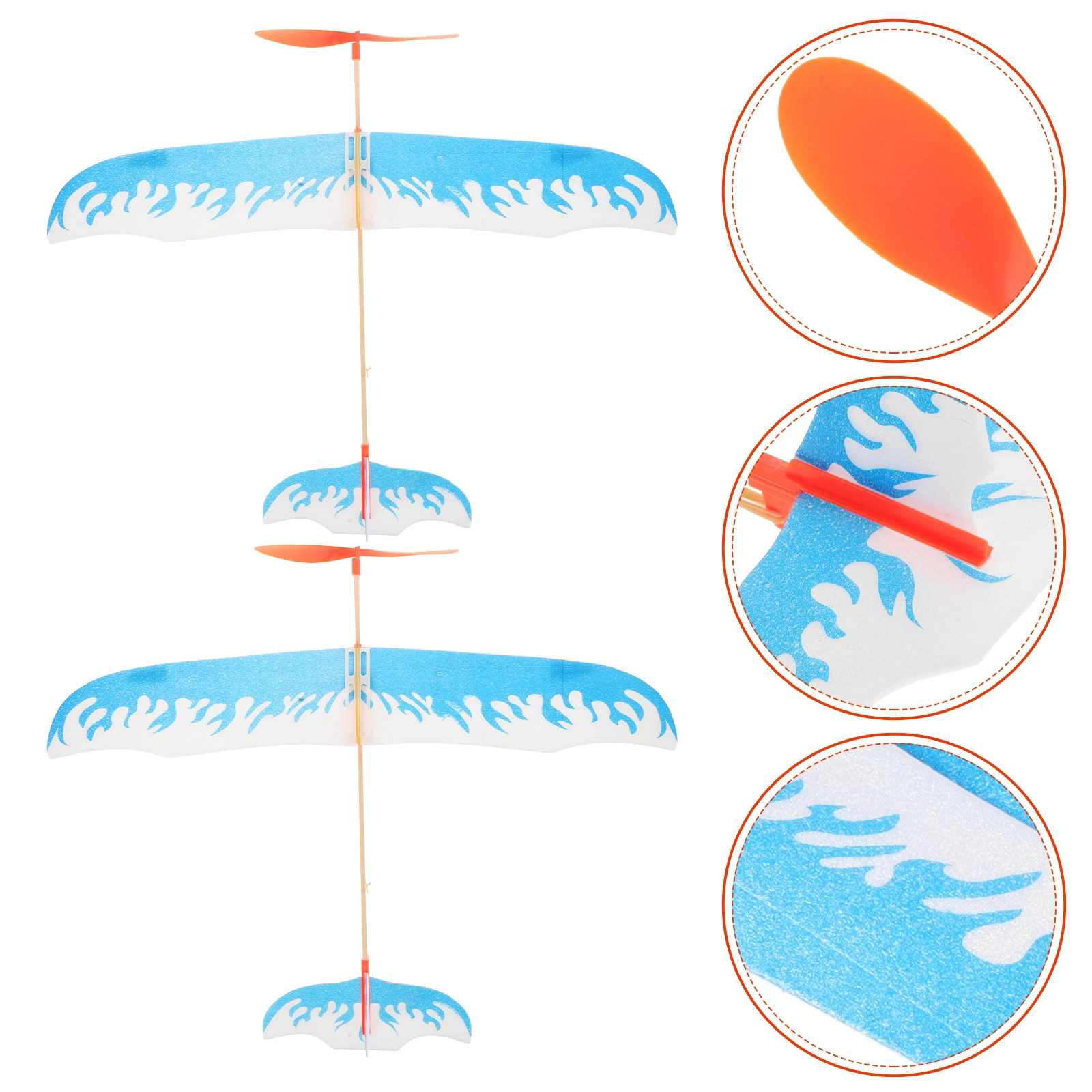 

4 PCS Glider Planes for Kids Powered Aircraft Airplane Toys Rubber Band Toddler
