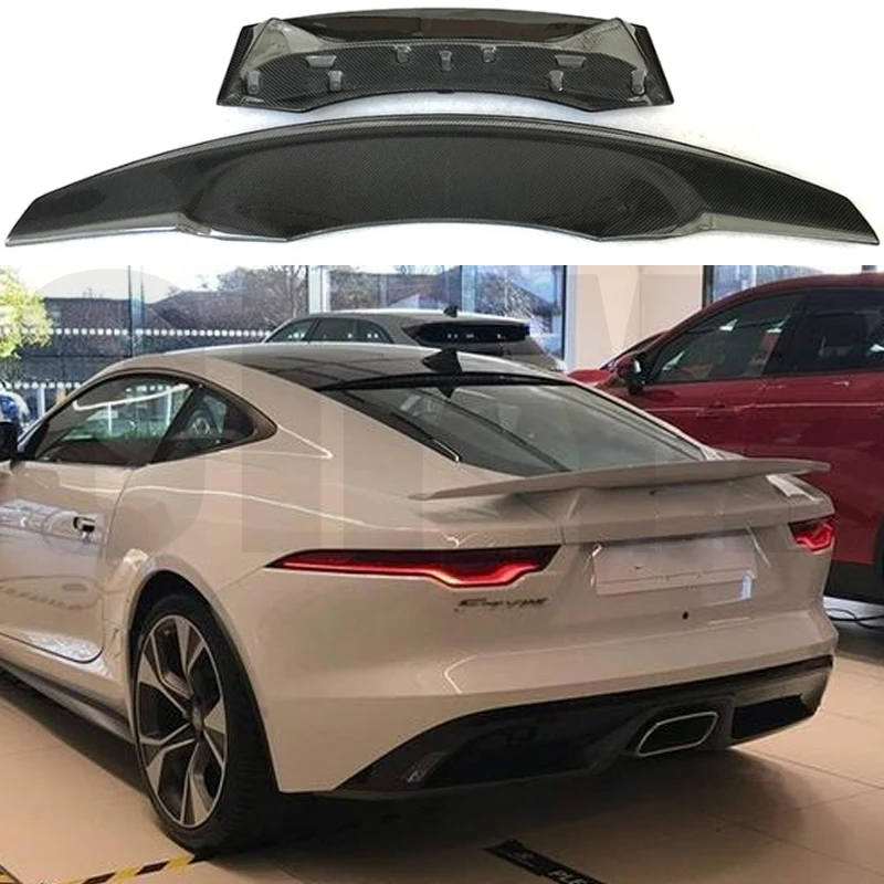 Forged Real Carbon Fiber Car Rear Wing Trunk Lip Spoilers For Jaguar F-Type 2013 2014 2015 2016 2017 2018 2019 2020