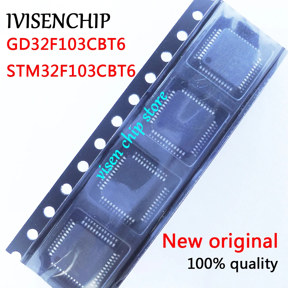 5pieces GD32F103CBT6 GD32F103 STM32F103CBT6 STM32F103CB 32F103CBT6 128KB QFP-48