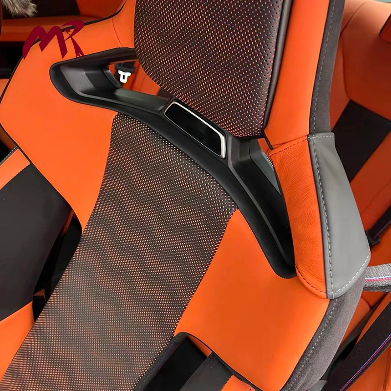 For BMW G87 M2 G80 G81 M3 G82 G83 M4 F90 M5 M Carbon Bucket Seat Shoulder Safety Belt Genuine Leather Protector