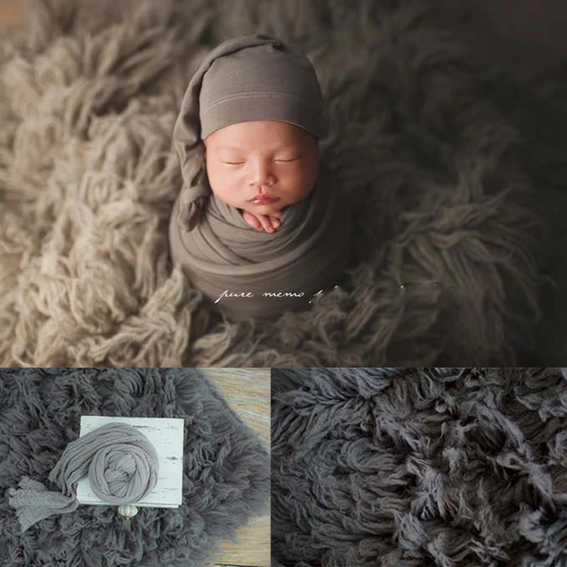 

150x120cm Large Flokati Blanket Newborn Photography Props Background Greek Wool Mat Baby Photo Shoot Fotografie Accessories