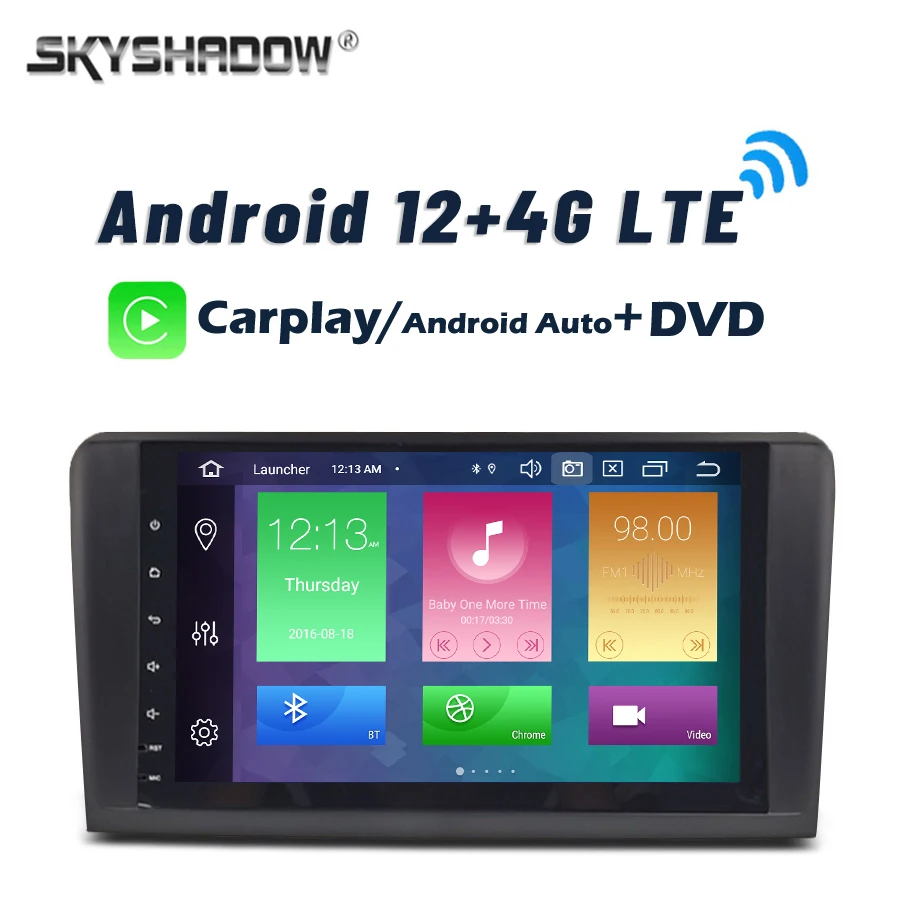 Carplay DSP Car DVD Player 4G LTE IPS 9