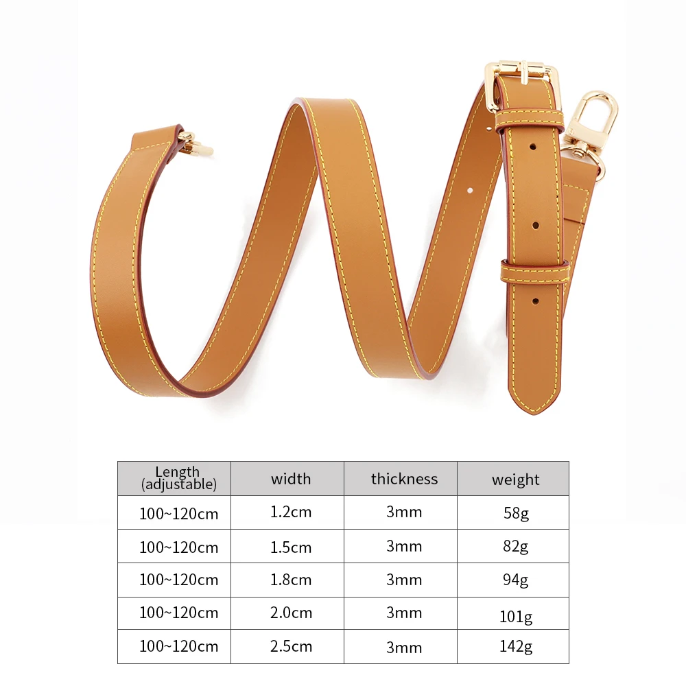 Genuine Leather Shoulder Bag Strap Adjustable for Women Handbag Handle Belt Replacement Long Strap Crossbody DIY Accessories