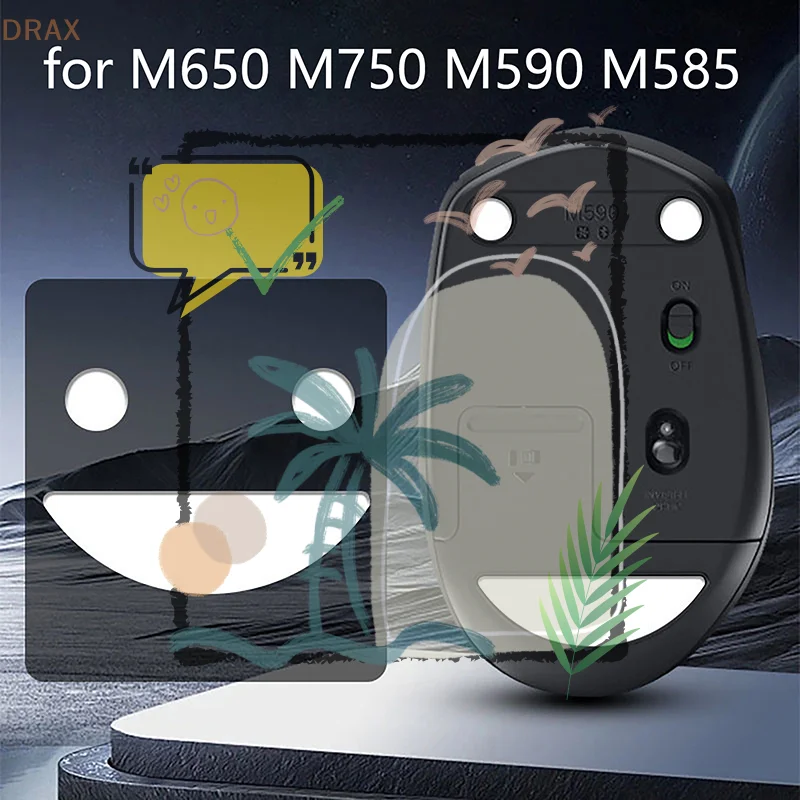 

1 Set Mouse Feet Skates Pad Sticker For M650 M750 M590 M585 Gaming Mouse Laptop Computer E-Sport Gamer