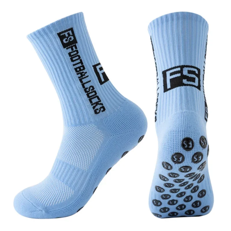 WRELS 1/2/3 Pares de Calcetines de Fútbol Antideslizantes y Anti-Olor, Calcetines Deportivos Transpirables con Base Grue