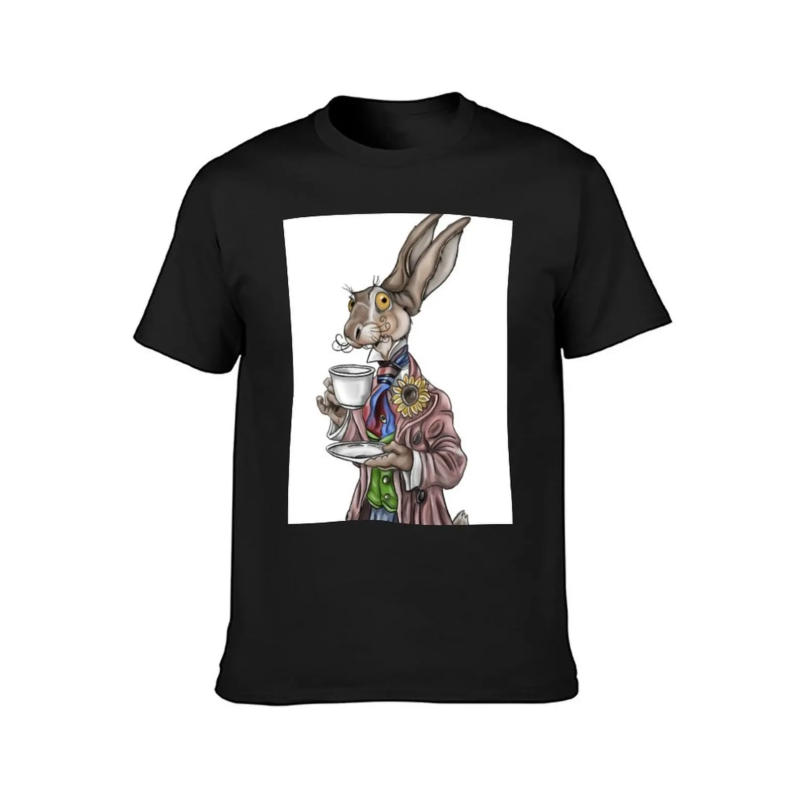 March hare T-Shirt sublime customs aesthetic clothes plain black t shirts men