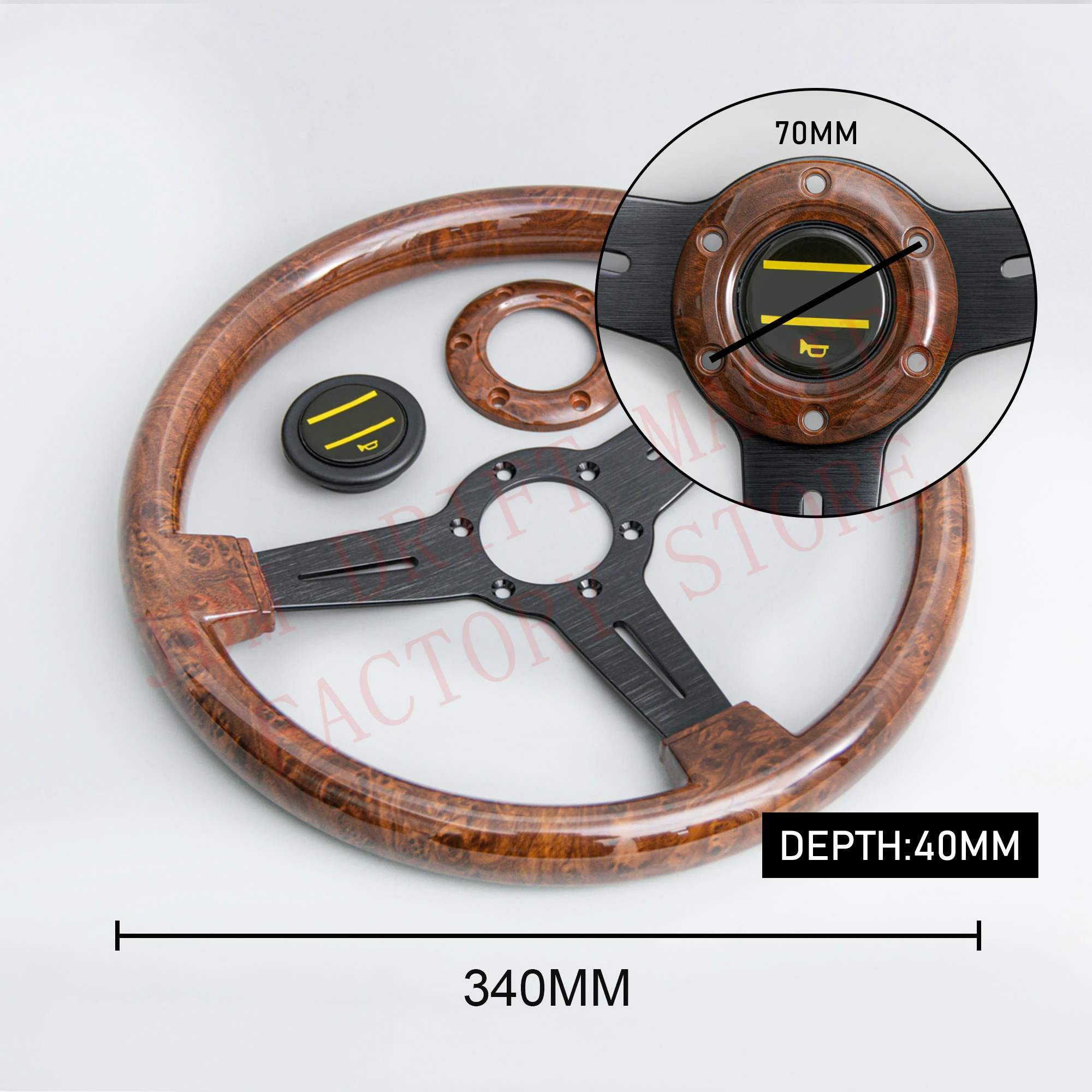 14inch Nardi Universal Classic Wood Steering Wheel JDM Sim Racing Sport Steering Wheel