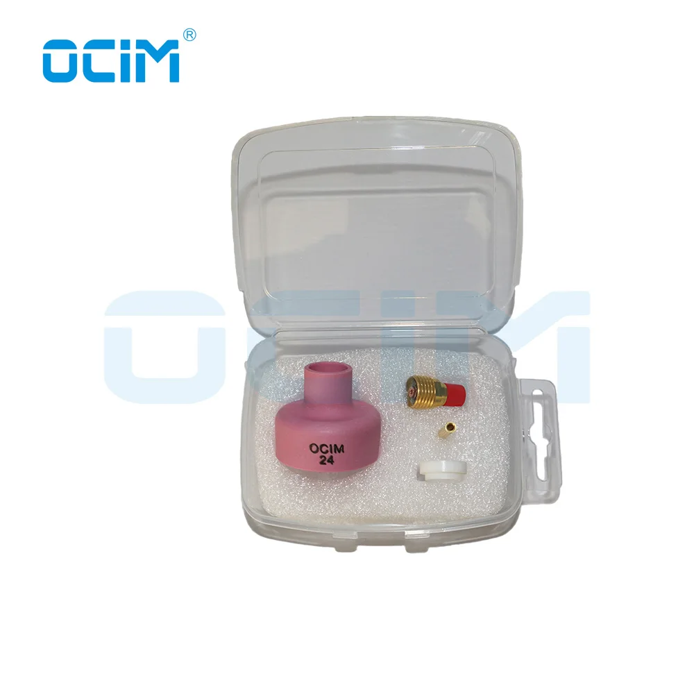 Hàn Tig Phần Bộ Nhôm Gốm Vòi Phun Cốc + Tặng Dụng Cụ Lọc Lưới + Collet + Khí Ống Kính Cho WP9/20