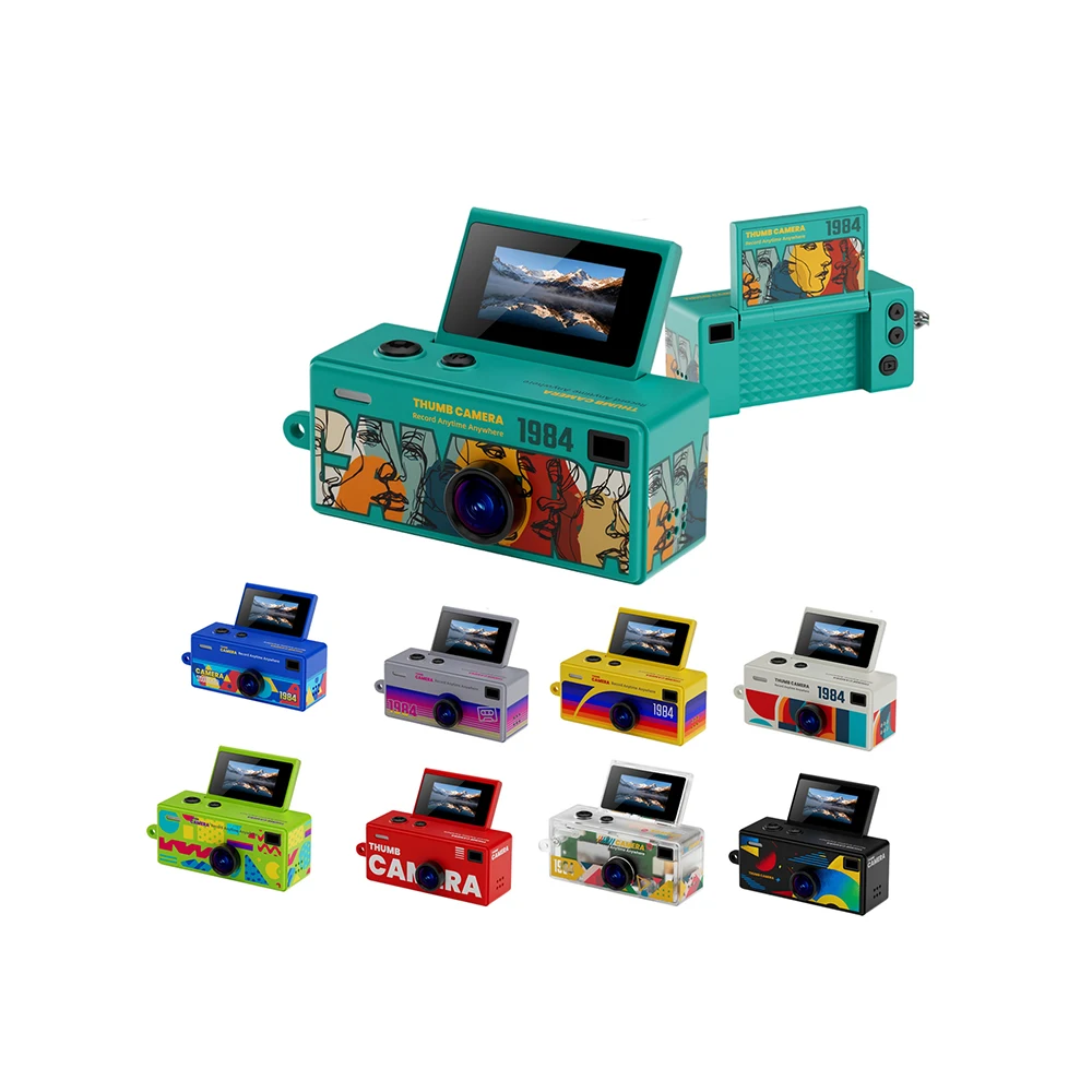 G62 Retro Mini Keychain Thumb Camera 1080P HD Recorder Built-in Flash Outdoor Sports Camera Video Shooting Children Camera 2026