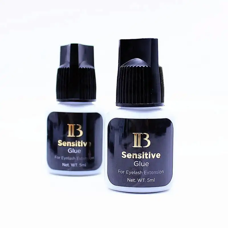 

2Pcs Korea IB Sensitive Glue Individual Low Irritation Eyelash Extensions Glue Black Cap 5ml Eyelashes Adhesive Wholesale