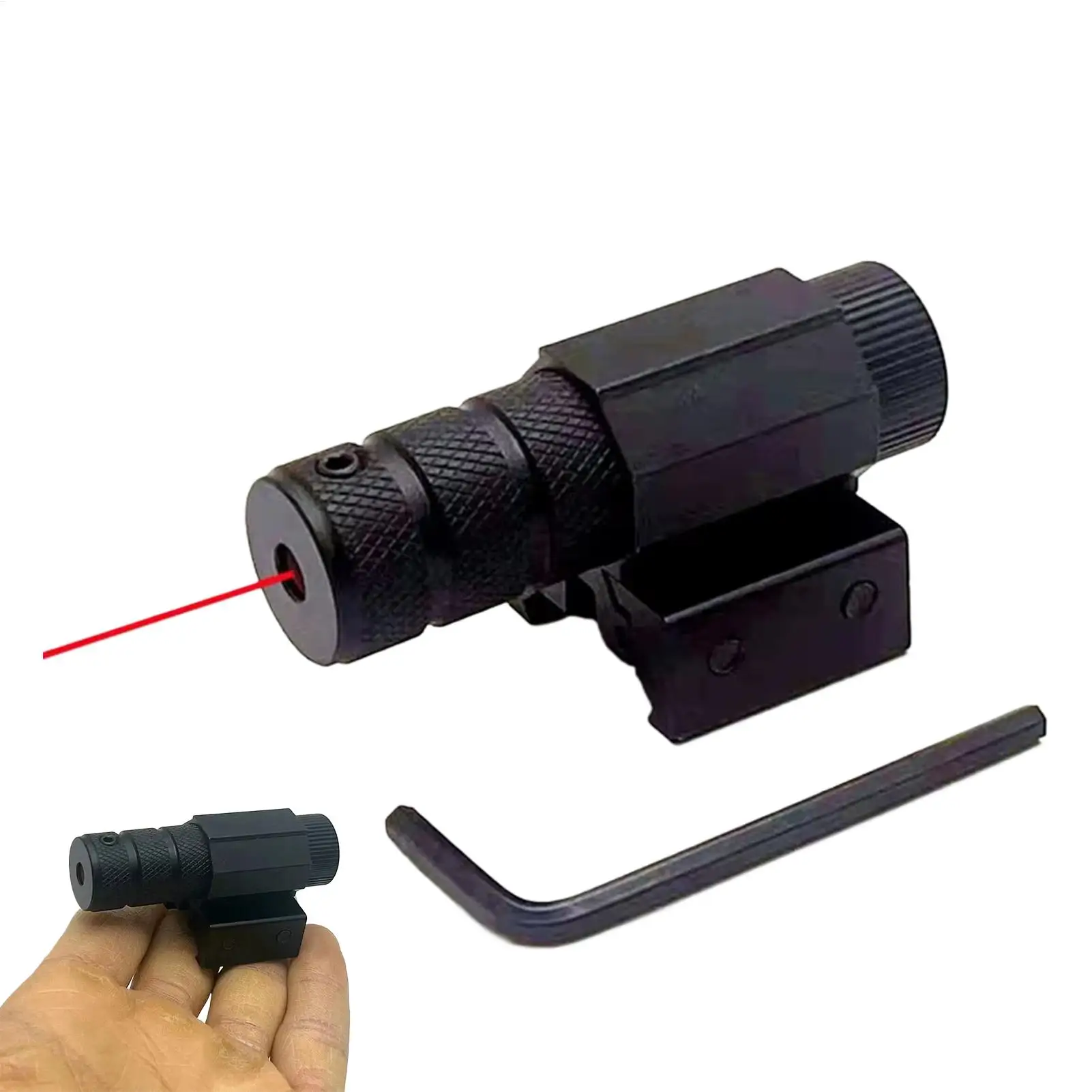 Mini Red Dot Sight 805 Woodworking Alignment Tool Adjustable Portable Battery Operated Rail Mounted for Construction Carpentry