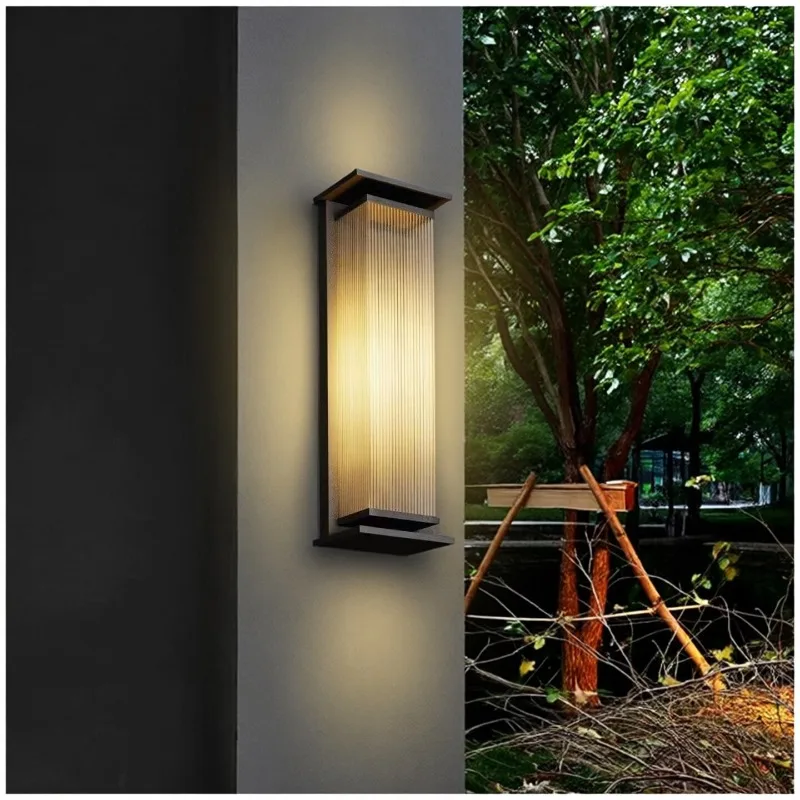 

Outdoor Waterproof Wall Lamp LED For Courtyard Hotel Villa Entrance Garden Yard Lighting Modern Minimalist Metal+PC Wall Lights